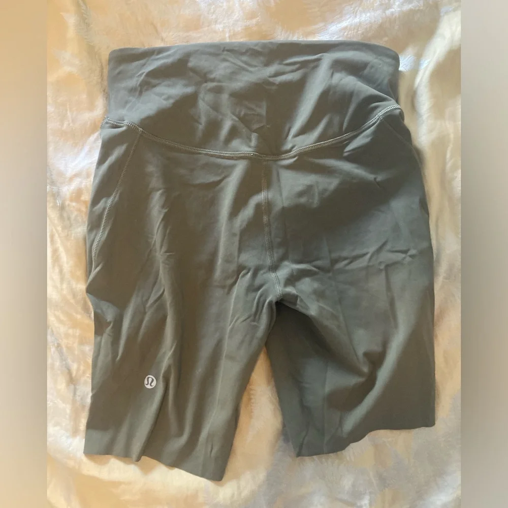 lululemon athletica Olive Green High-Rise Bike Shorts
